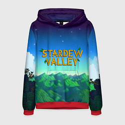 Толстовка-худи мужская Горы Stardew Valley, цвет: 3D-красный