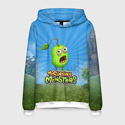 Толстовка-худи мужская My Singin Monsters - Зерномех, цвет: 3D-белый