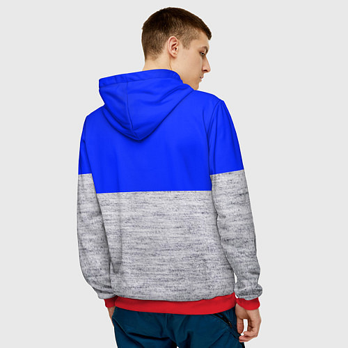 Мужская толстовка Merry Christmas синий / 3D-Красный – фото 4