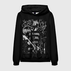 Толстовка-худи мужская Nirvana teen spirit, цвет: 3D-черный