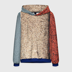 Толстовка-худи мужская Синие, белые и красные камни, цвет: 3D-синий