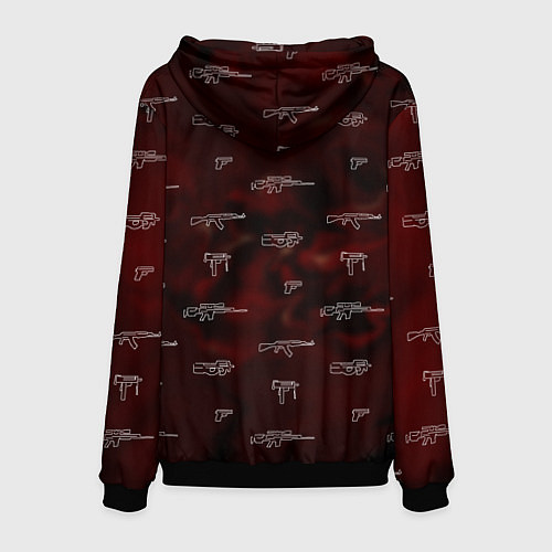 Мужская толстовка CS GO с оружием / 3D-Черный – фото 2