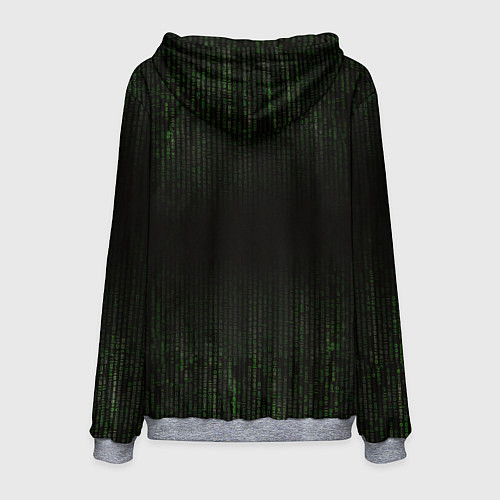 Мужская толстовка Сова в стиле ASCII-графики / 3D-Меланж – фото 2