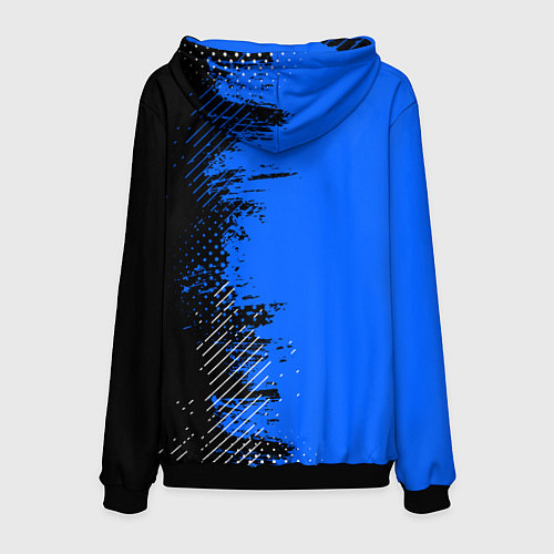 Мужская толстовка Соник на синем фоне / 3D-Черный – фото 2