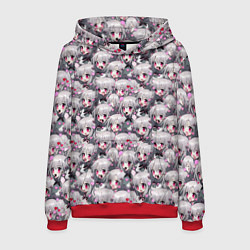 Толстовка-худи мужская Любовь и ахегао, цвет: 3D-красный