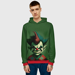 Толстовка-худи мужская Король и шут карлик шут, цвет: 3D-красный — фото 2