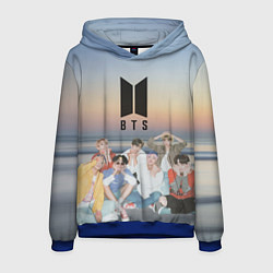 Толстовка-худи мужская BTS sunset, цвет: 3D-синий