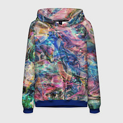 Толстовка-худи мужская Слияние красок, цвет: 3D-синий