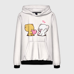 Толстовка-худи мужская Плюшевое признание в любви, цвет: 3D-черный