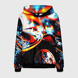 Толстовка-худи мужская Фрактальный узор, цвет: 3D-черный