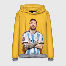 Толстовка-худи мужская Lionel Messi 10, цвет: 3D-меланж