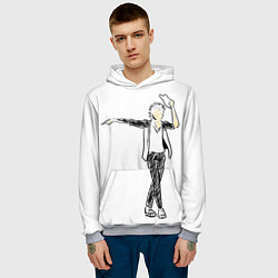Толстовка-худи мужская Артист Майкл Джексон, цвет: 3D-меланж — фото 2