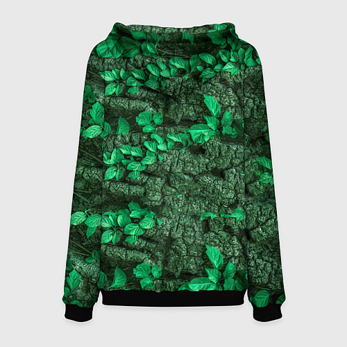 Мужская толстовка Тигнари на фоне листвы / 3D-Черный – фото 2