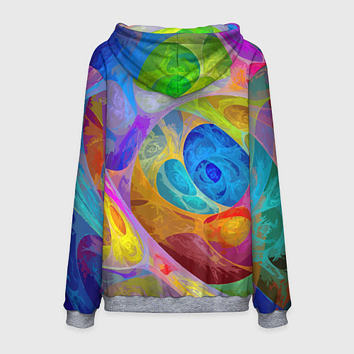 Мужская толстовка Девочка с птицами среди цветов - мскусство / 3D-Меланж – фото 2