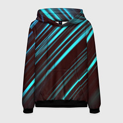 Толстовка-худи мужская Stripes line neon color, цвет: 3D-черный