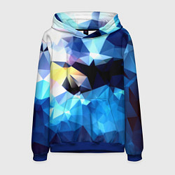 Мужская толстовка Polygon blue abstract collection