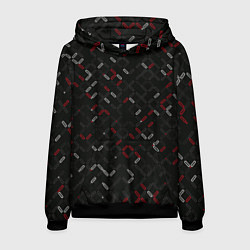 Толстовка-худи мужская Текстурный узор, цвет: 3D-черный