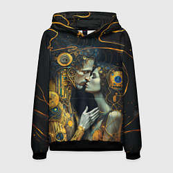 Толстовка-худи мужская Gustav Klimt Cyberpunk, цвет: 3D-черный