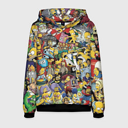 Толстовка-худи мужская Simpsonhistory, цвет: 3D-черный