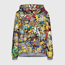 Толстовка-худи мужская Simpsonhistory, цвет: 3D-меланж