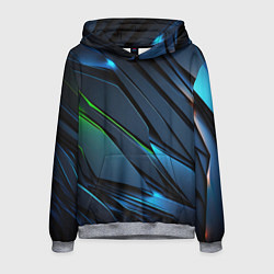 Толстовка-худи мужская Разломленные плиты со светом, цвет: 3D-меланж