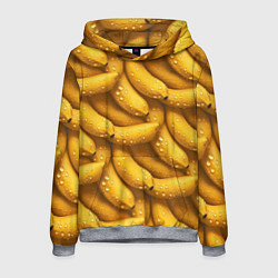 Толстовка-худи мужская Сочная текстура из бананов, цвет: 3D-меланж