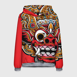 Толстовка-худи мужская Barong - Bali - tattoo, цвет: 3D-меланж