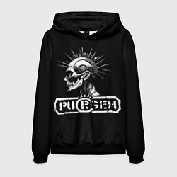 Толстовка-худи мужская Пурген киберпанк, цвет: 3D-черный