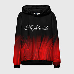 Толстовка-худи мужская Nightwish red plasma, цвет: 3D-черный