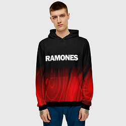 Толстовка-худи мужская Ramones red plasma, цвет: 3D-черный — фото 2