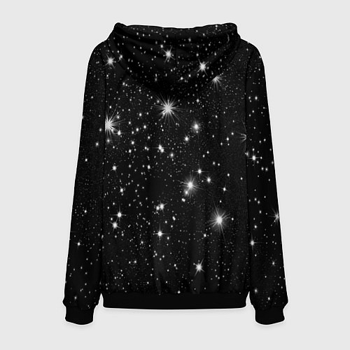 Мужская толстовка Телец золотой на звездном небе / 3D-Черный – фото 2