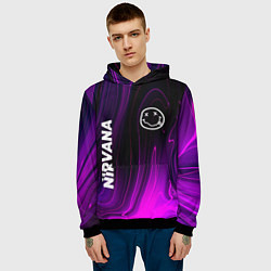 Толстовка-худи мужская Nirvana violet plasma, цвет: 3D-черный — фото 2