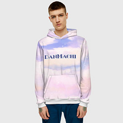 Толстовка-худи мужская DanMachi sky clouds, цвет: 3D-белый — фото 2