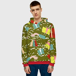 Толстовка-худи мужская Подарки и сувениры, цвет: 3D-красный — фото 2