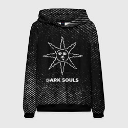 Толстовка-худи мужская Dark Souls с потертостями на темном фоне, цвет: 3D-черный