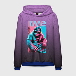 Толстовка-худи мужская DJ Gorilla, цвет: 3D-синий