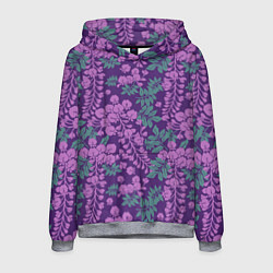 Толстовка-худи мужская Сиреневый рай, цвет: 3D-меланж
