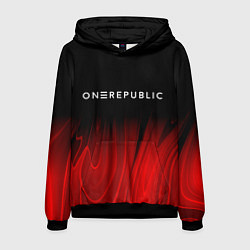 Толстовка-худи мужская OneRepublic red plasma, цвет: 3D-черный