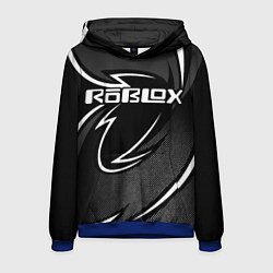 Толстовка-худи мужская Роблокс - белая линия, цвет: 3D-синий