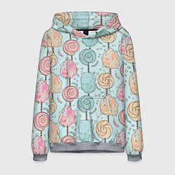 Толстовка-худи мужская Сладкий день, цвет: 3D-меланж