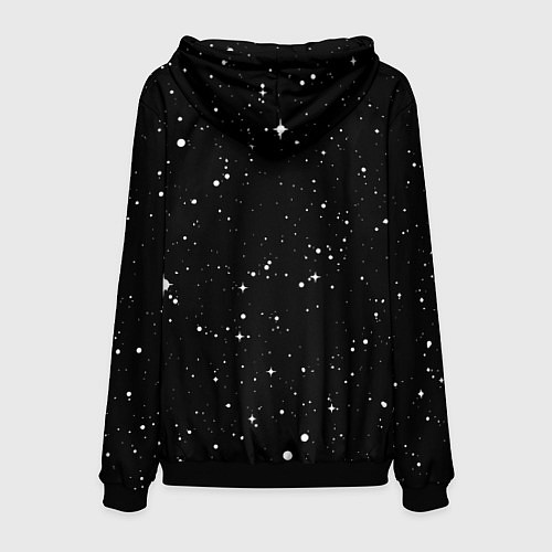 Мужская толстовка Космонавт на рыбалке - неон / 3D-Черный – фото 2