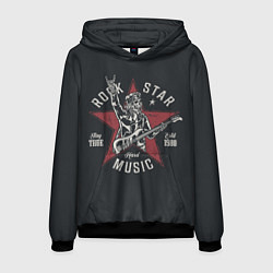 Толстовка-худи мужская Rockstar music, цвет: 3D-черный