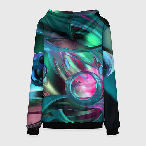 Мужская толстовка Кровожадный мишутка-вуду / 3D-Черный – фото 2