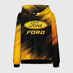 Толстовка-худи мужская Ford - gold gradient, цвет: 3D-черный