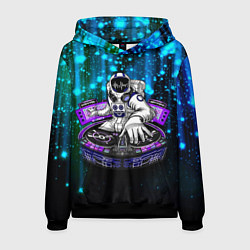 Толстовка-худи мужская Space DJ - neon starfall, цвет: 3D-черный