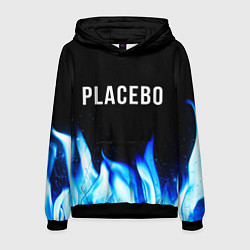 Толстовка-худи мужская Placebo blue fire, цвет: 3D-черный