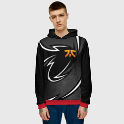 Толстовка-худи мужская Fnatic - white line, цвет: 3D-красный — фото 2