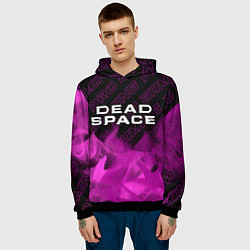 Толстовка-худи мужская Dead Space pro gaming: символ сверху, цвет: 3D-черный — фото 2