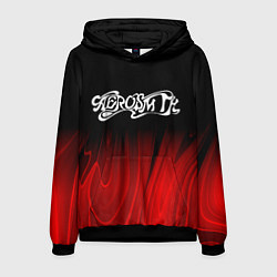 Толстовка-худи мужская Aerosmith red plasma, цвет: 3D-черный
