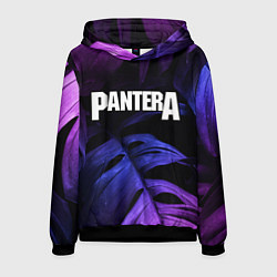 Толстовка-худи мужская Pantera neon monstera, цвет: 3D-черный